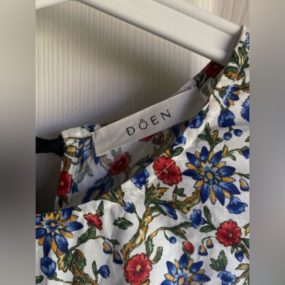 Doen Rhodia floral-print organic cotton-voile midi dress Size S - Picture 8 of 10